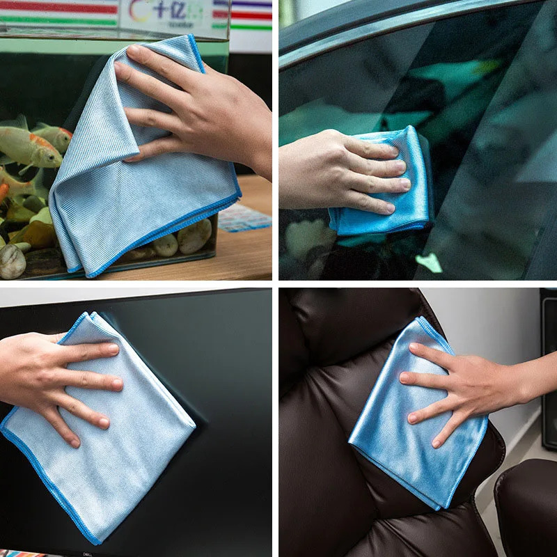 1/2/4pcs Dishcloth Microfiber Glass Cleaning Towel No Trace Rag Mirror for Reusable Wipe Glass Cloth