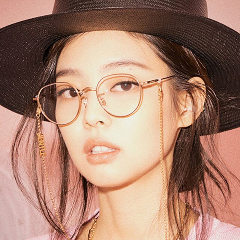 Anti-Blue Light Women Optical Myopia Eyeglasses Classic Vintage Rounds Metal Glasses Frame Men Computer Eye Glasses