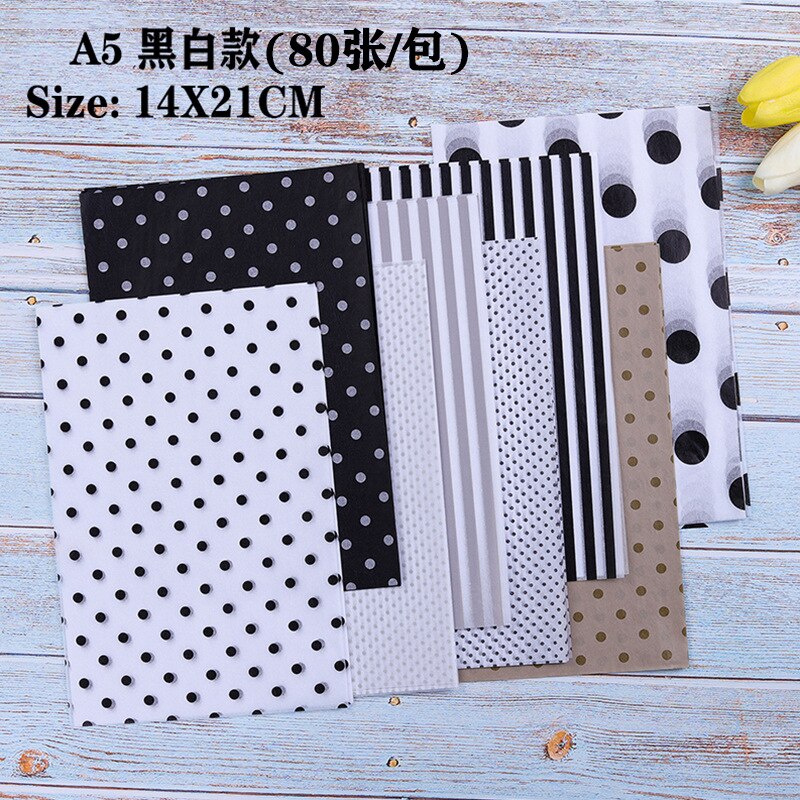 100/80pcs Tissue Paper A4 A5 Copy Tracing Paper Wrapping Paper Shoes Clothes Lining Compartment Moisture-proof Sydney Paper: A5 dot 80pcs
