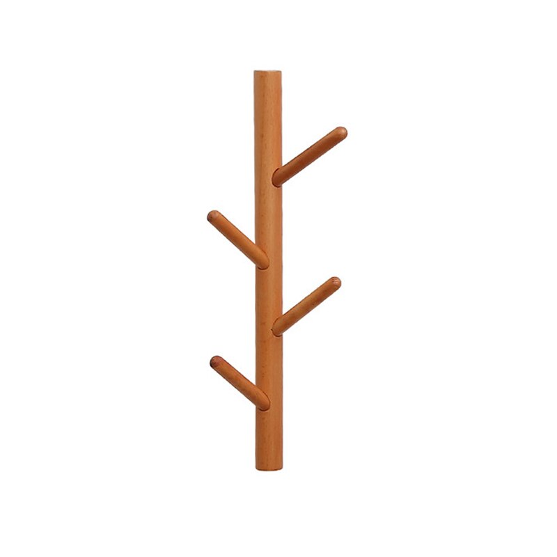 Handcraft Tree Branch Coat Hanger Wood Coat Rack Wall Hanging Hanger Clothes Storage Hat Rack: Style 4