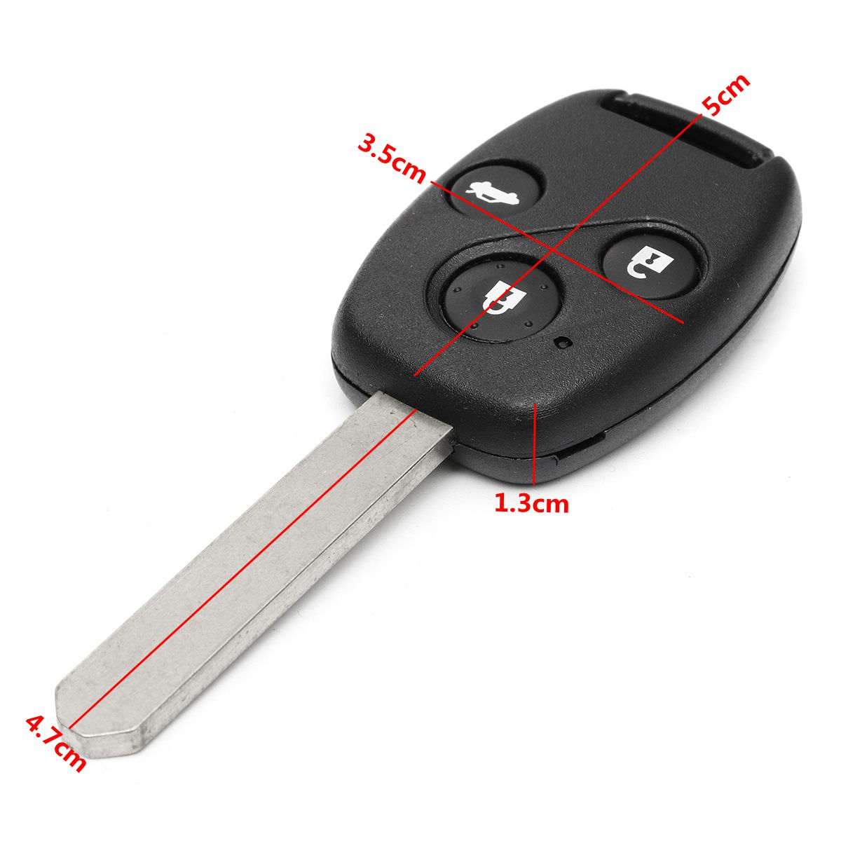 For Honda-Accord 2003 2004 2005 For CRV 2005-2006 3 Buttons Remote Key 433Mhz ID48 chip Car Remote Key Fob with Blade