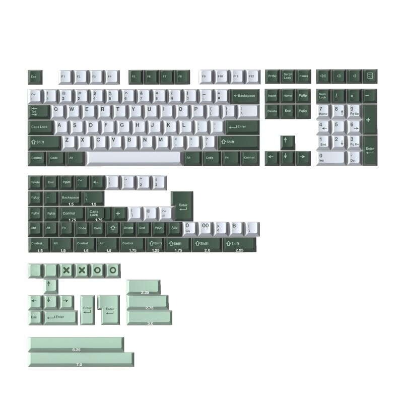 173 pcs keycaps gmk double shot keycap diy for cherry mx mechanical keyboard  t84c: Botanical
