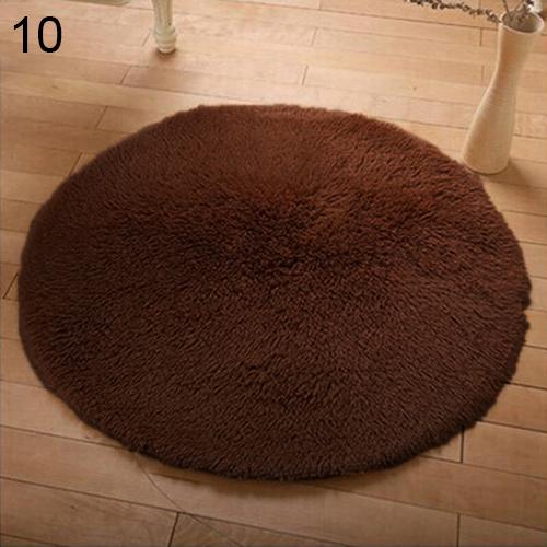 Tapis de Yoga rond en peluche solide et antidérapant, 40x40cm, pour la salle de bain et la chambre à coucher, décor de maison: 10