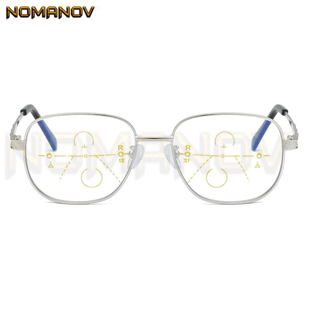 Ultralichte, volledig omrande, ronde retro leesbril voor dames en heren met progressieve multifocus, voeg 75 100 125 150 175 200 to 400 toe: Voeg 250 toe