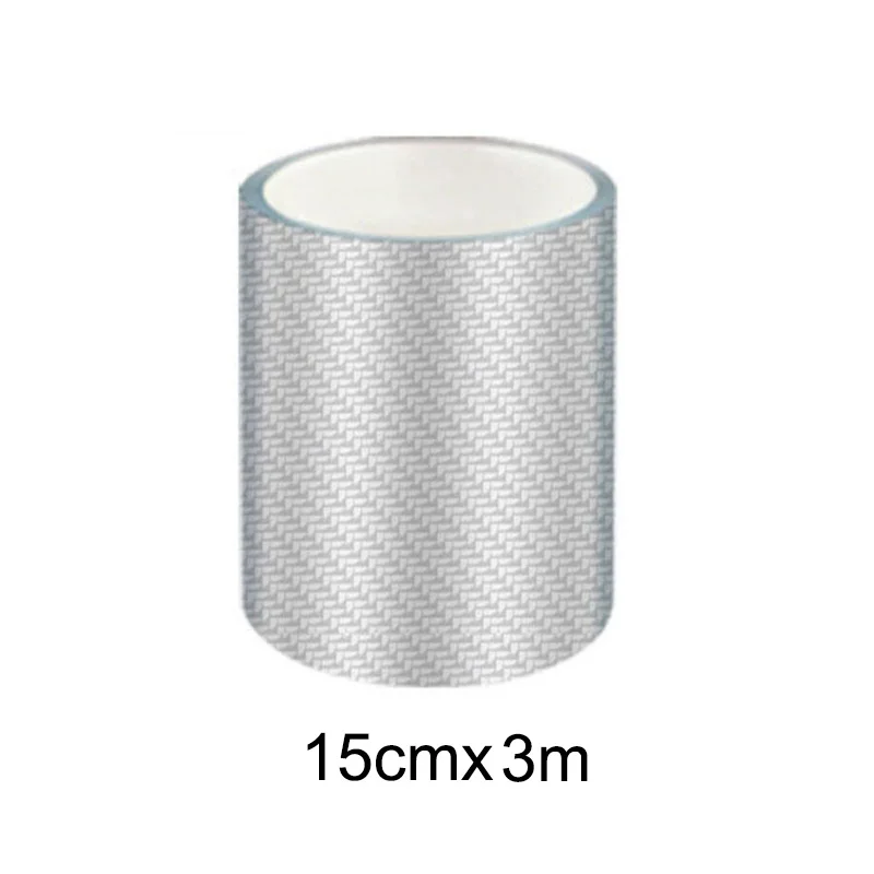 Transparent Carbon Fiber Car Threshold Portector Moulding Strip Trim Bumper Strip Door Sill Film Anti Scratch Guards Car Sticker: Ivory