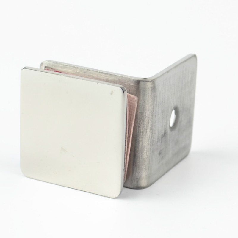 Stainless steel 90-degree glass clamp, Glass partition plate holder,mirror polishing,fix glass on the wall bathroom chip