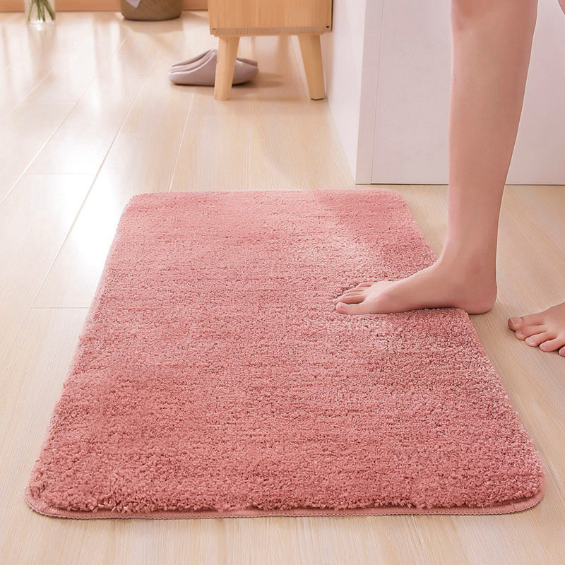 drinnen Schlecht Teppich nicht-Unterhose einstellen Saugfähigen Schmutz Fänger Rechteck Fußmatten Füße Weiche Mikrofaser Hause Teppich Anti- Schleudern Schlecht matt: Rosa / 50x80cm