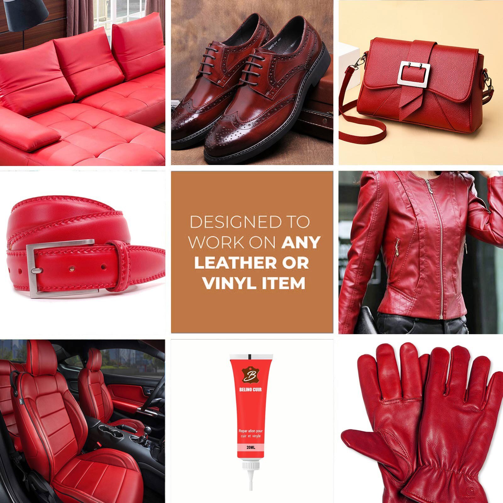 Black Leather And Vinyl Repair Kit Furniture Couch Car Seats Sofa Jacket Shoes Cleaner Skin Repair Paint #PY10