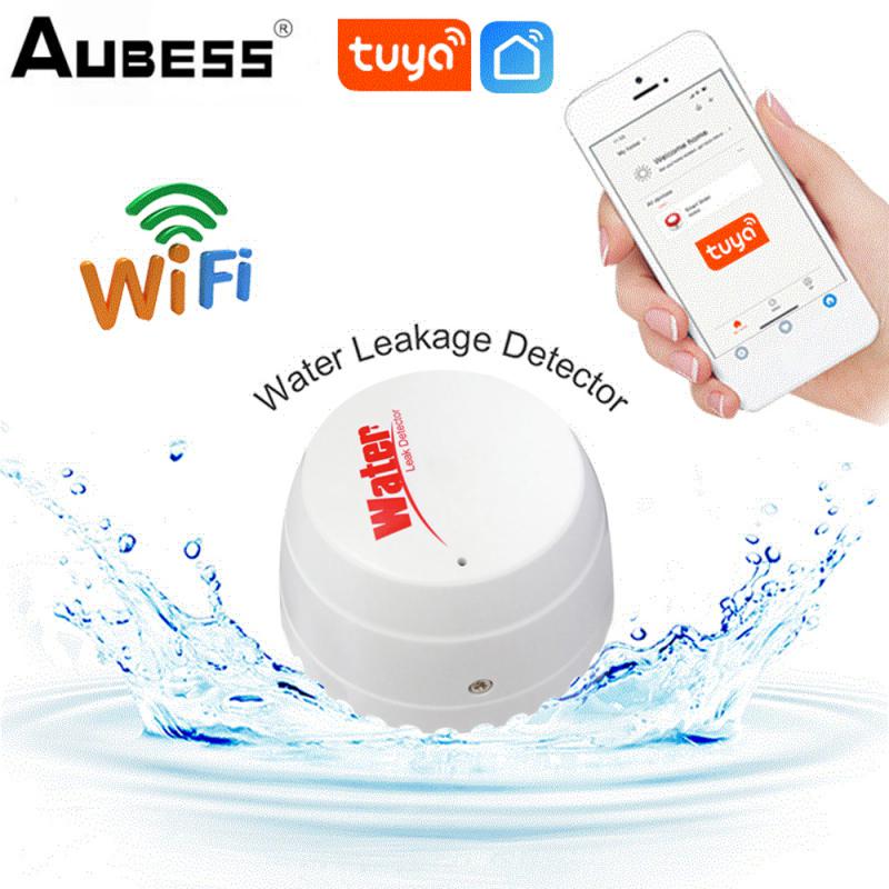 Wifi Waterlek Detector Lekkage Sensor Alarm Smart Home Geluid Detector Tuya Smart Leven Control Flood Alert Overloop Beveiliging