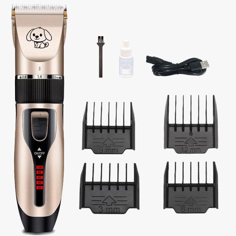Elektrische Pet Clipper Hond Tondeuses Voor Huisdier/Kat/Hond/Konijn Grooming Haircut Trimmer Scheerapparaat Set Huisdieren draadloze Oplaadbare: Set meal S01