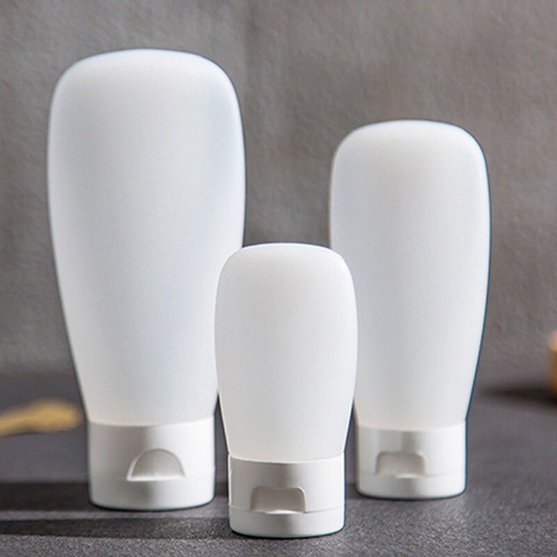 Bouteille de voyage en Silicone, Portable, Flexible, facile à presser, rechargeable, nettoyant, shampoing, bain, récipient étanche