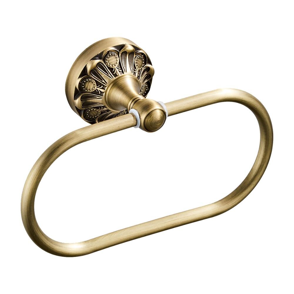 Brass Antique Hardware Set Toilet Paper Holder Soap Holder Towel Rack Paper Towel Holder Bathroom Shelf Robe Hook: Towel ring B
