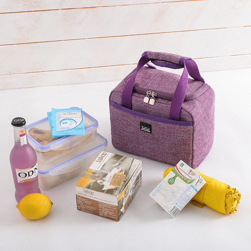 Aosbos-Bolso térmico bolsos para la comida para mujer y niño, Enfriador de Picnic a la , fiambrera con aislamiento, bolsas de mano para comida de viaje
