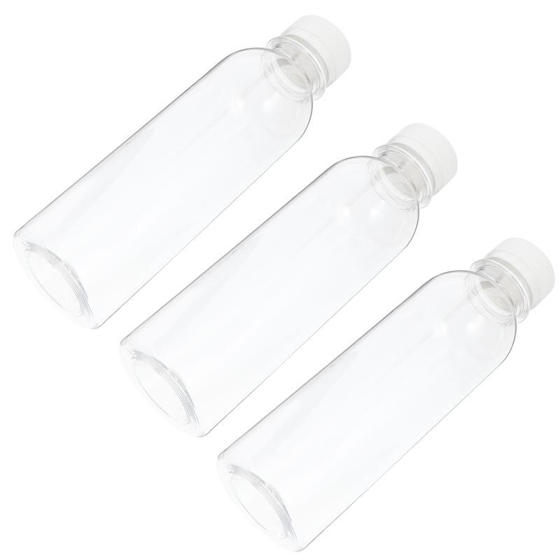 20 Pcs 250ML Plastic Beverage Bottles Juice Milk Bottles Transparent Thickened Empty Bottles
