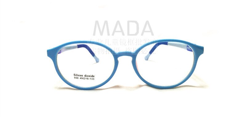 Marco de gafas de silicona, marco redondo para chico, espectáculo de miopía para niños y niñas, muy suave y cómodo de: blue