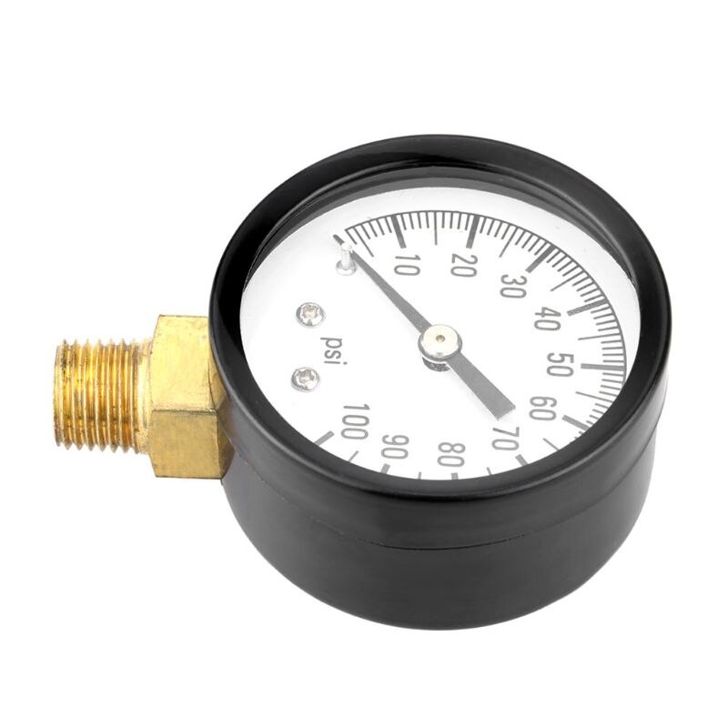 0-100 PSI 1/4\" Well Pump Pool Spa Filter Water Pressure Gauge Low Lead Side Mount WXTC
