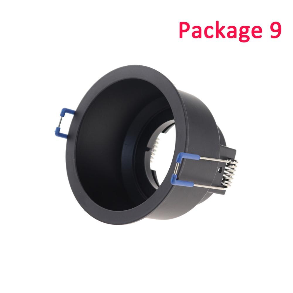 Led Zwart Plafond Lamp Houder Bases Halogeen Licht Beugel Cup Aluminium Led Downlight GU10 MR16 Spot Light Bulb Lamp Houders: package9