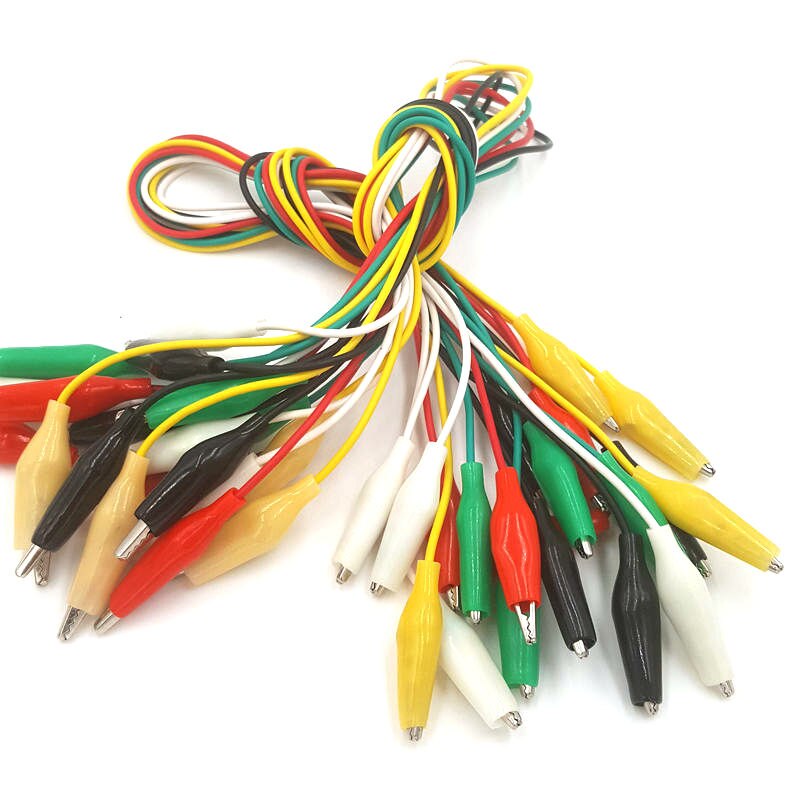 10Pcs/lot Alligator Clips Wire Electrical DIY Test Leads Alligator Double-ended Crocodile Clips Roach Clip Test Jumper Wire