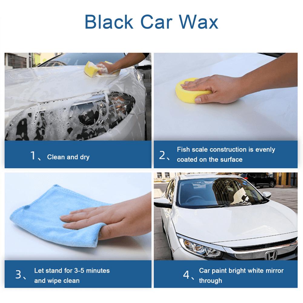 Cire noire dure et brillante pour voiture, ensemble de revêtement de Surface en cristal, Film étanche, cire de polissage pour réparation des rayures