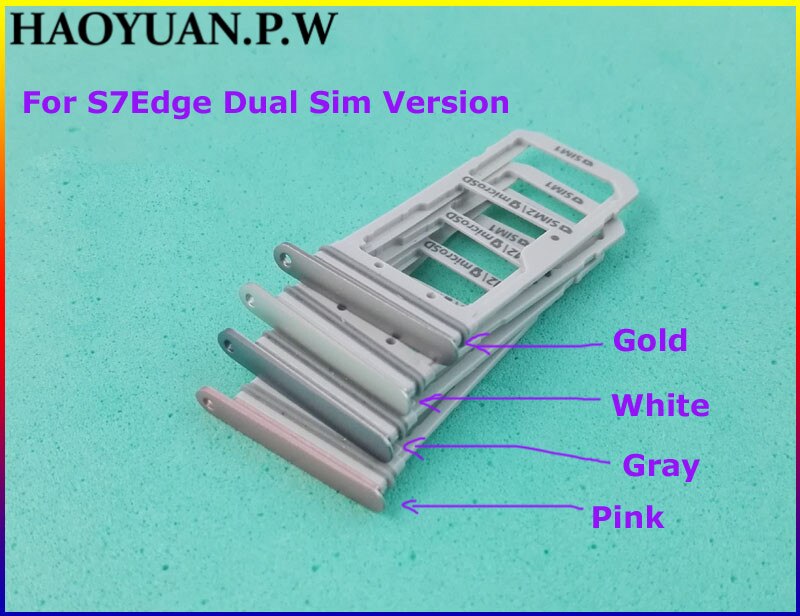 HAOYUAN.P.W Housing Single / Dual Version SIM Card Tray Slot Holder For Samsung Galaxy S7 Edge S7Edge G935 G935F/A/T