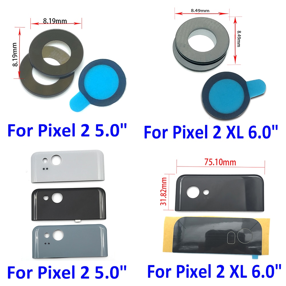 Rear Back Rear Camera Glass Lens Cover For Google Pixel XL / Pixel 2 XL / Pixel 3 XL 5.0" 5.5 " Camera Lens With Sticker
