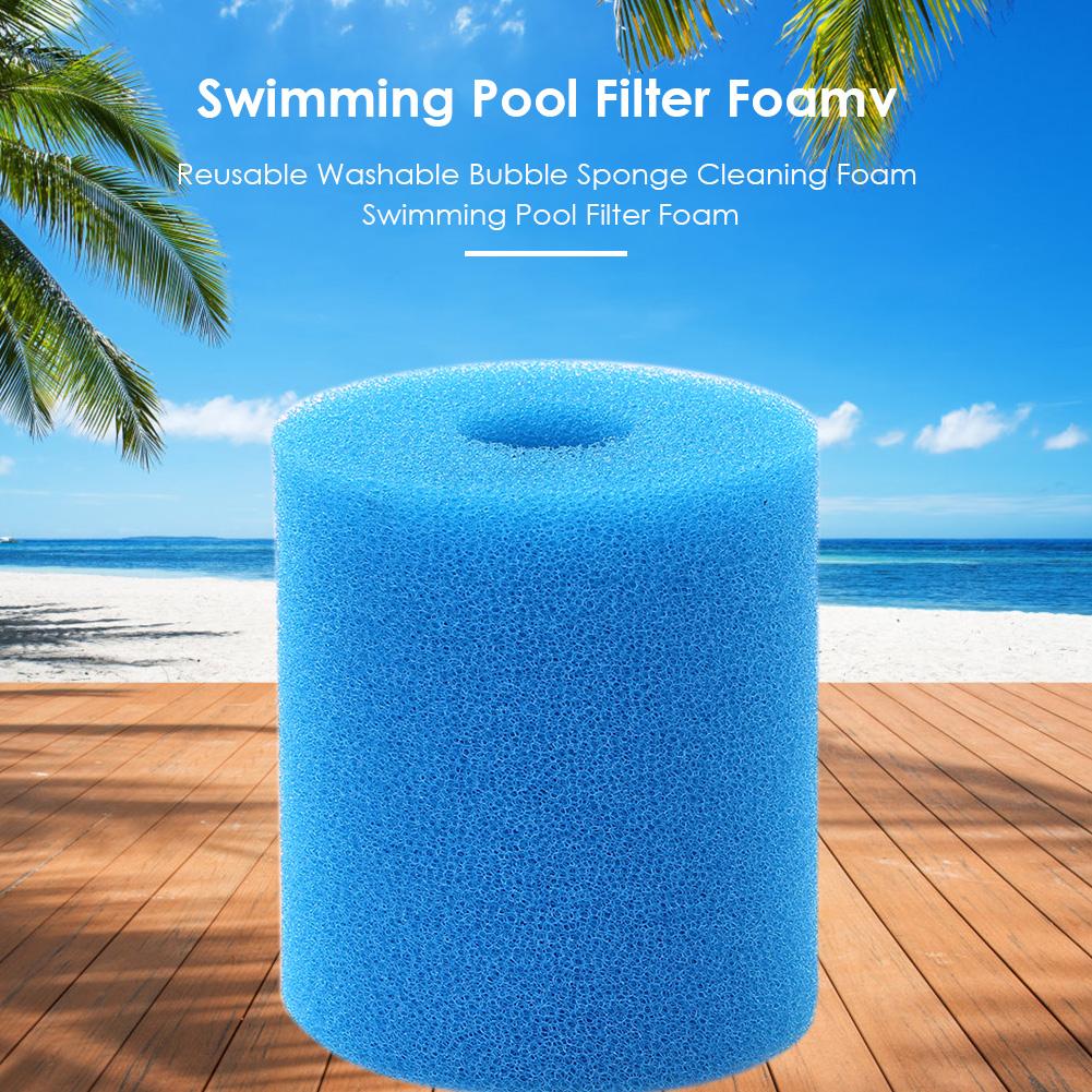 Reusable Sponge Cylindrical Cleaning Cotton Foam Washable Swimming Pool Filter Reusable Simply Clean and Put Back Handy