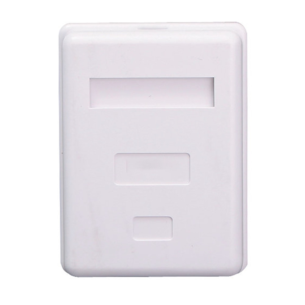 RJ45, sin blindaje, conectores de red de unión de módulo de información, caja Ethernet blanca, Cable de extensión de escritorio de un solo puerto