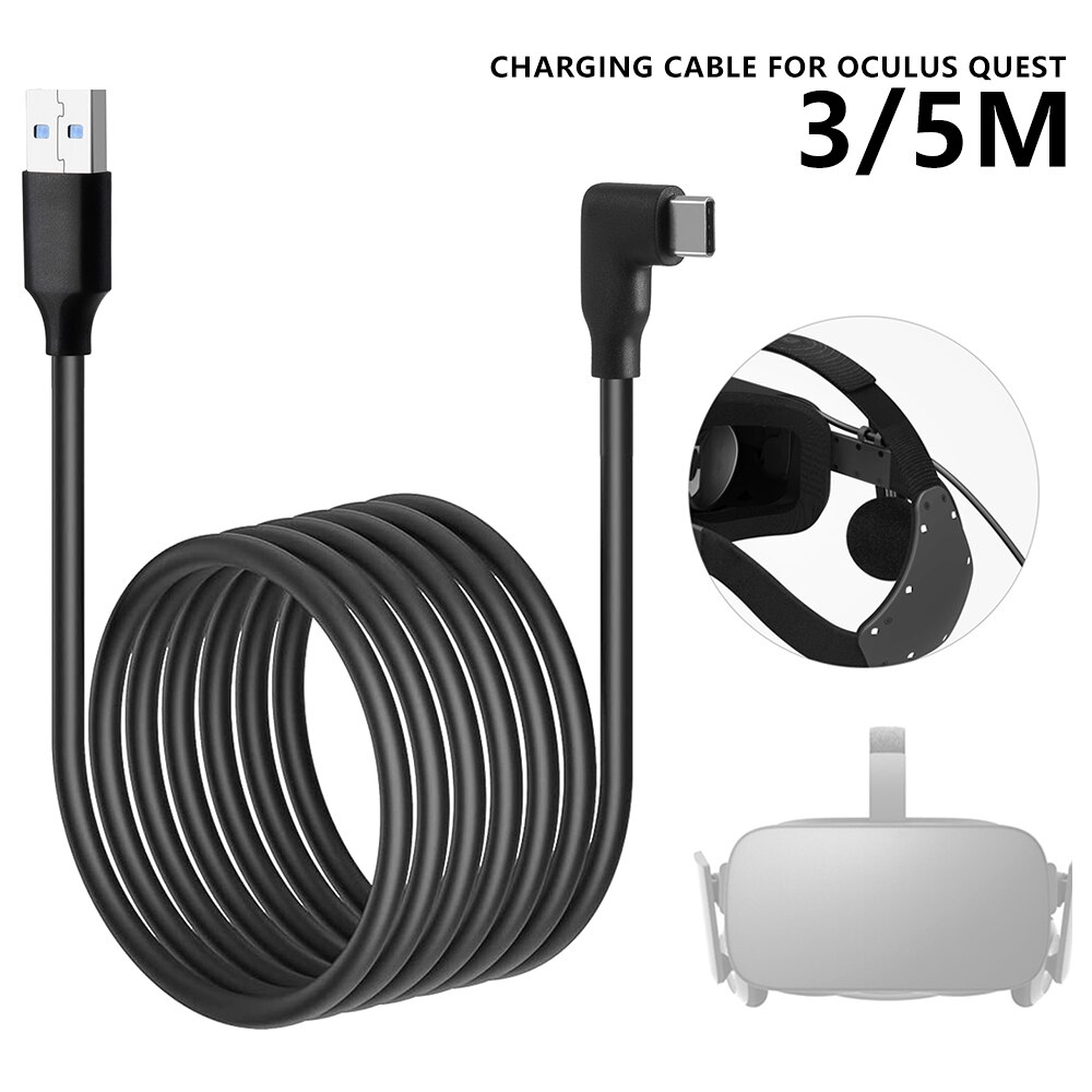 5/3M Pour Oculus Quest 2 Lien Câble De Remplissage Rapide D'USB 3.0 USB-C Câble Ligne de Données De Type C Données Charge Rapide Steam VR Accessoires