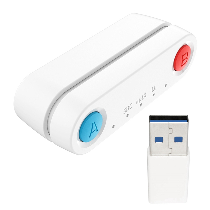 - bluetooth-zender voor nintendo switch, bluetooth 5.0 draadloze audioadapter, accessoires voor switch lite  ps5 pc: Wit