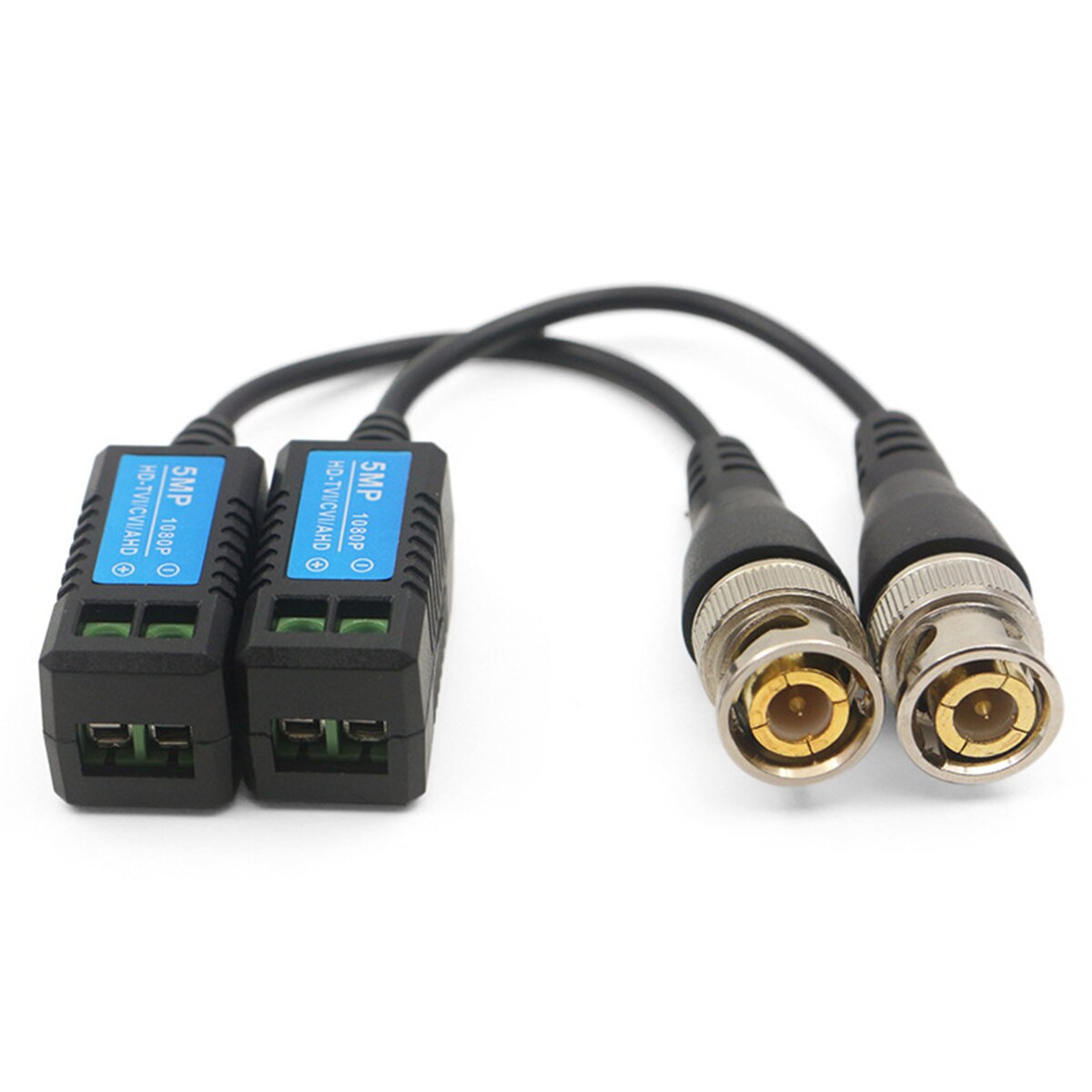 1Pair HD 1080P Video Balun Twisted Pair Transmitter Connecter for Camera HD-TVI/CVI/AHD