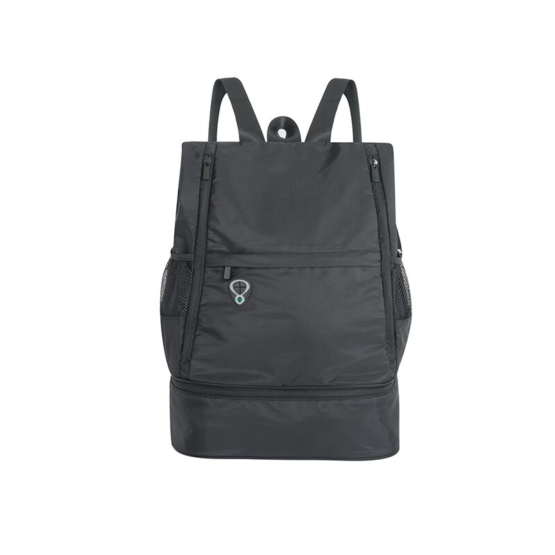 Gym rygsæk tør våd taske svømning kvinder fitness tasker til sko gymtas tas sac de sport mochila sport svømme mænd taske  xa871a: Sort