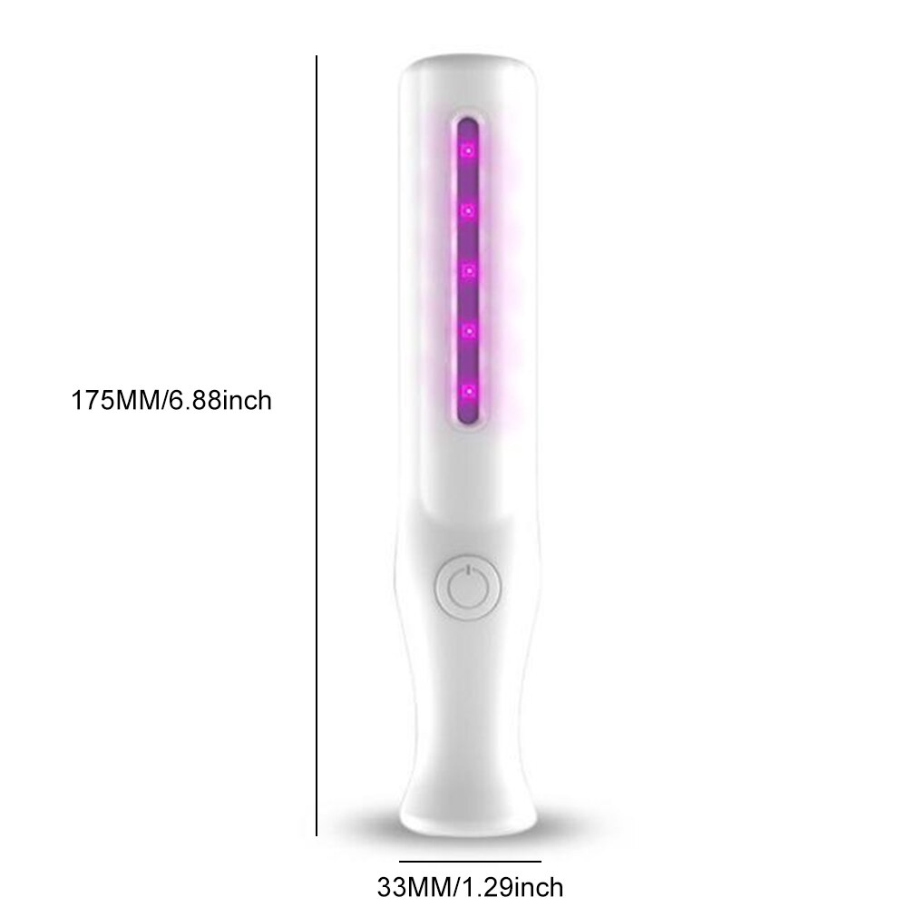 Upgraded Version Uvc Germicidal Light Usb Phone Car Room Clean Bacteria Virus Light Smart Gravity Sensor Light With Battery