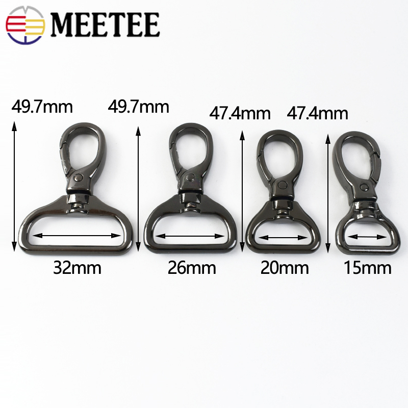 5/10/20Pcs 15/20/26/32mm Metal Bag Belt Buckles Swivel Lobster Clasp Buckle Carabiner Snap Hook Keychain DIY Sewing Accessories