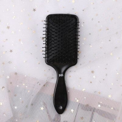 Pente de cabelo bonito estudante menina pente doméstico plástico encaracolado pente de cabelo celebridade cabeleireiro pente anti-estático massagem pente: color4