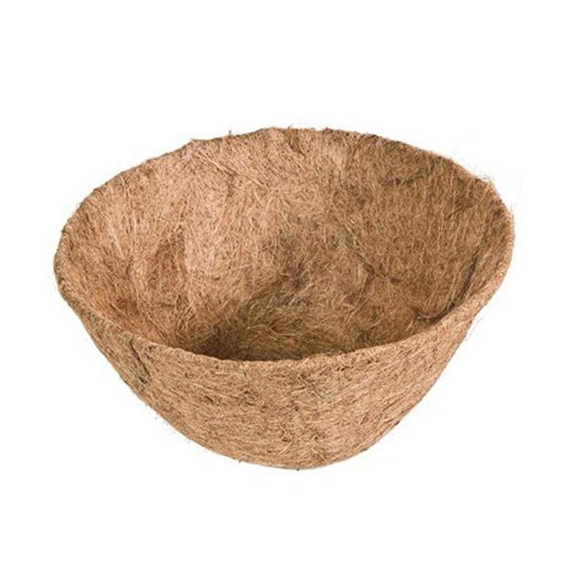 Kasvikuitu kukkakoriin vuoraukset kotiin kukkaruukun vuoraus vaihdettavat ruskeat puutarhakorivuoraustarvikkeet: C 35cm