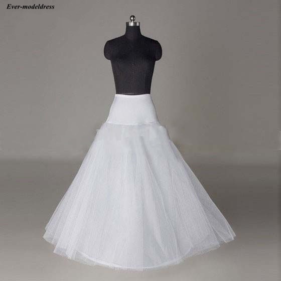 Een Lijn Petticoat Onderrokken Satijn Tule Jurken Voor Bruiloft Accessoires Enaguas Para El Vestido De Boda Hoepelrok Goedkope