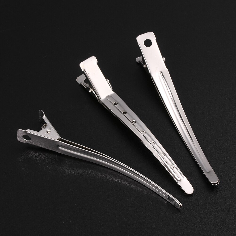 12Pcs/Set Salon Styling Hair Clip Duck Mouth Wavy curls Fixed hair clip Stainless Steel Sectioning Clamp Hairdressi