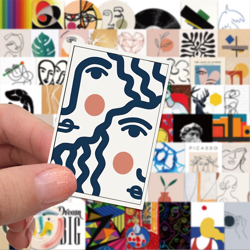 10/30/65Pcs Abstracte Kleur Populariteit Pop Art Cartoon Stickers Diy Laptop Bagage Skateboard Graffiti Decals Sticker
