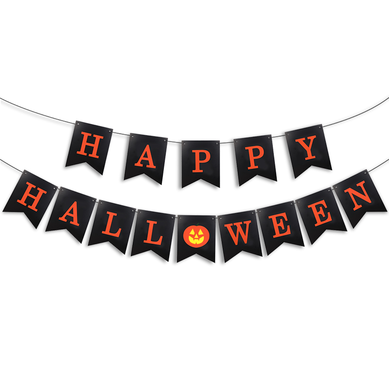 Halloween Party Banner Hanging Pendants Bat Pumpkin Paper Garland Trick or Treat Happy Halloween Decoration Supplies Home: Deep Sapphire