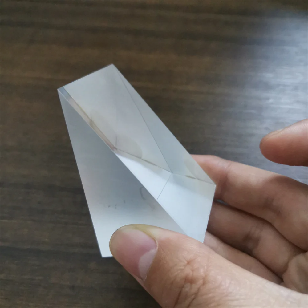 Optisch Glas Driehoekig Prisma Voor Schooloptica Licht-Wetenschappelijk Experiment Fysica Onderwijzend Licht