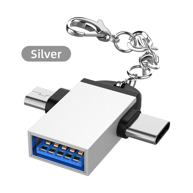USB Typ C / Mikro USB Zu USB 3,0 hoch Geschwindigkeit Transfer Adapter 2 in 1 OTG Konverter für Telefon Tablette Laptop Tastatur: Splitter