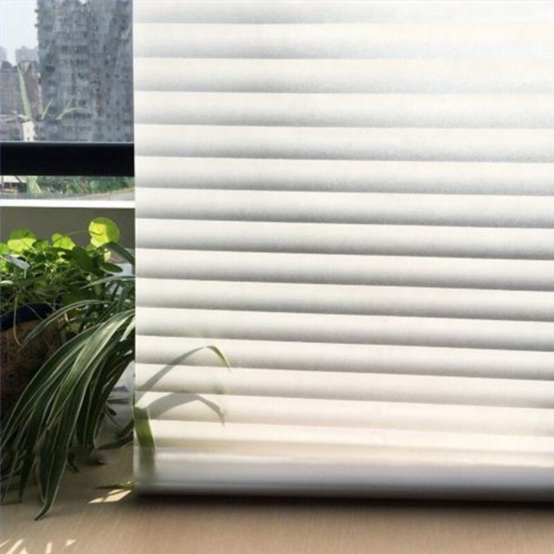 Kontor självhäftande fönsterfilm heminredning frostat ogenomskinlig randig glasfilm integritetsskydd glas klistermärken badrum sovrum: 45 cmw 100 cml