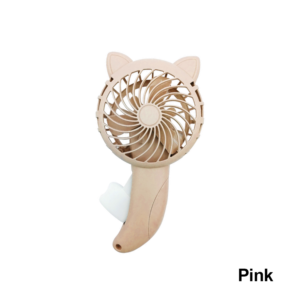Ventilateur portable à pression manuelle, 3 couleurs, sans batterie, mignon, pour la maison: Rouge
