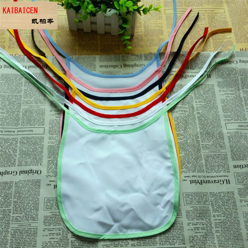 Bavoir pour bébé avec chaîne, Machine de transfert de chaleur, serviettes écharpe/salive, 10 pièces/lot de: Mixture Color