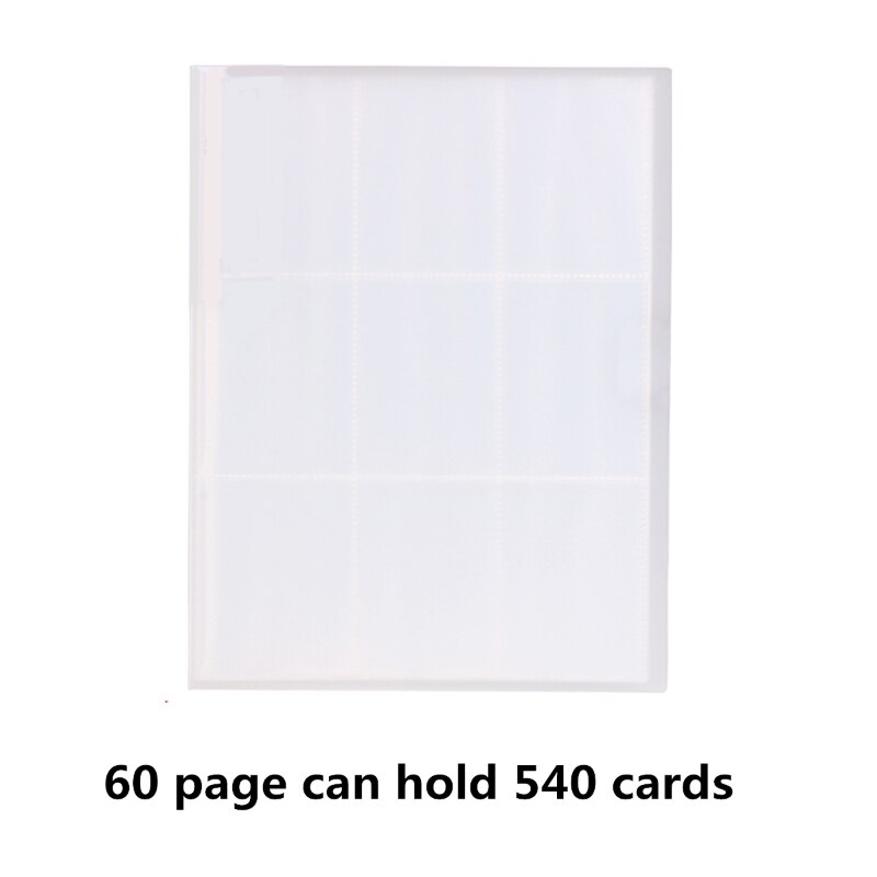 Gennemsigtig kortindsamling bindemiddellomme handelskortsbindemiddel til kort  f3me: 60- korts slot