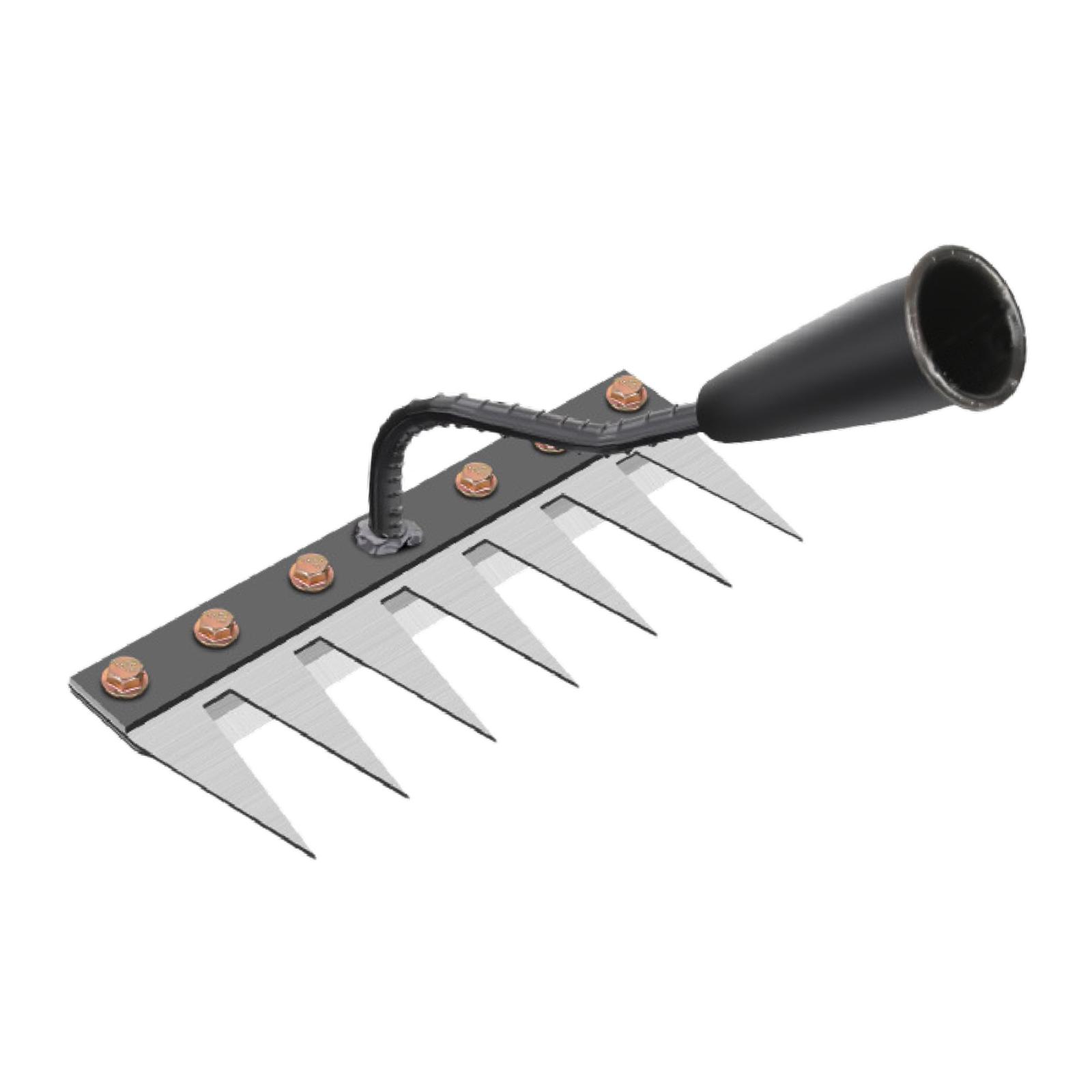 Garden Rake Head Gardening harrow Weeding Rake Digging Tilling Agricultural Tool Garden Hoe For Farming Loosening Cultivating: Lavender