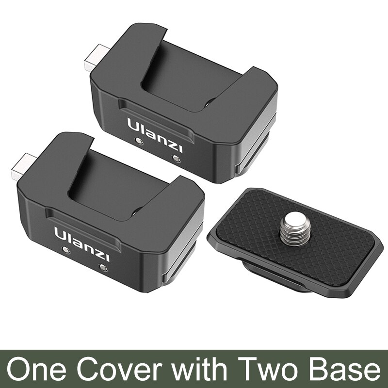 Ulanzi-sistema de liberação rápida da beija-bird, tripé com cabeça de bola dslr para gopro, braço mágico, kit de interruptor rápido, acessório realse, placa: Cover and 2 base