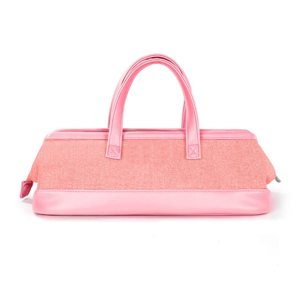 Liboer dyson haartrockner-tasche, große aufbewahrungstasche mit griff für dyson haartrockner, tragbare tragetasche, staubdichter organizer: Rosa  bd92