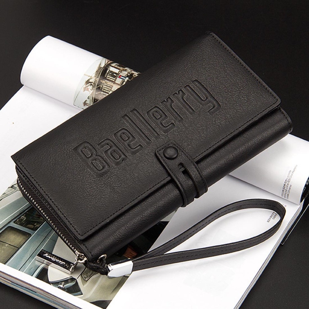 Baellerry Unisex Long Wallets Letter Card Holder Phone Coin Pocket Purse For Men Large Capacity Wallet For Women