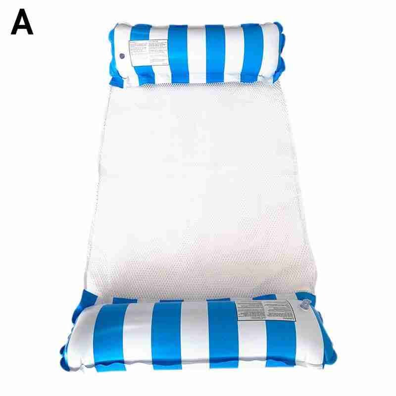 Cojín inflable plegable flotante para piscina, cojín de aire para deportes acuáticos, Verano: A